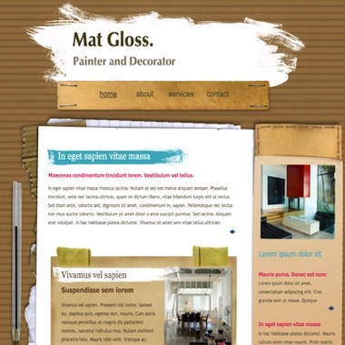 Image of a painter's website, designed by iDigitise